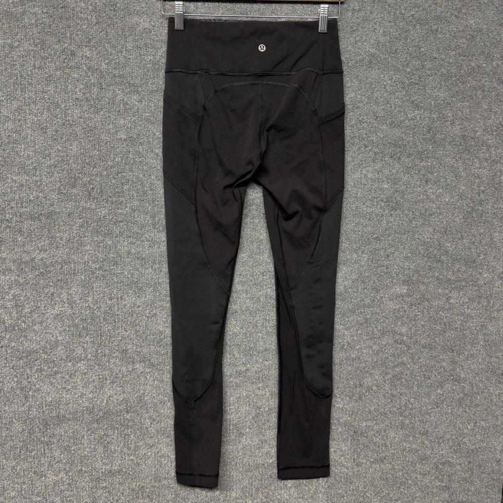 Lululemon High Rise Pocket Leggings Women 6 Black Ankle Yoga Running 27” Workout